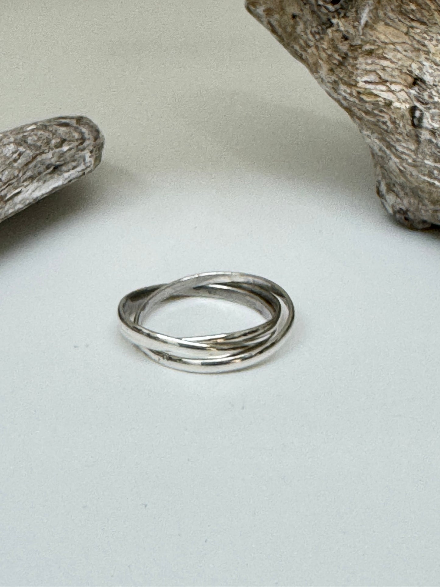 Bague Trilogie fine en Argent 925 Fait mains