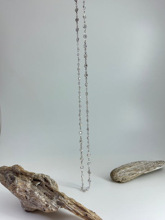 Collier Argent Sterling et Cubic Zirconium Galerie LoLy BE711NKSL