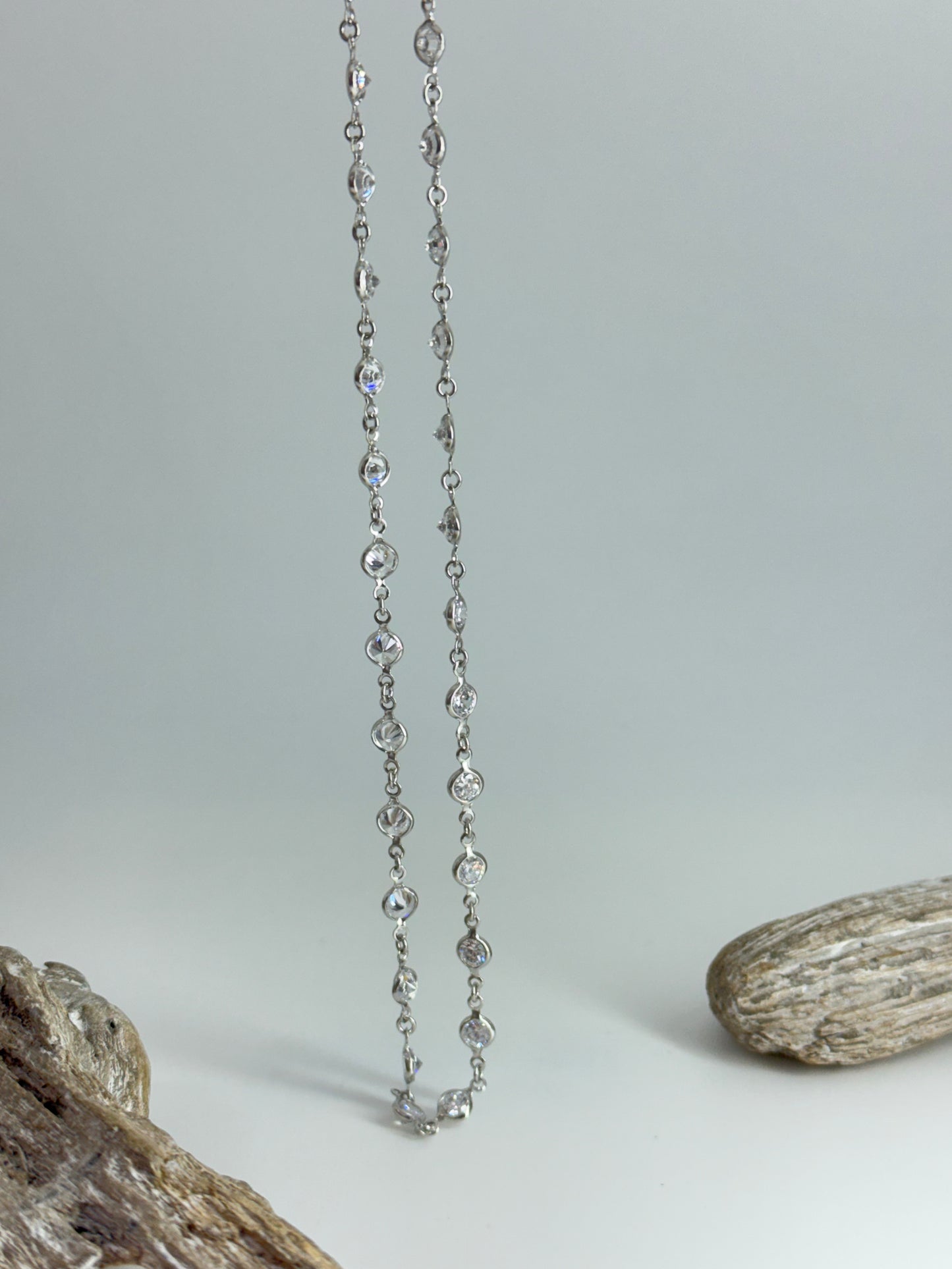 Collier Argent Sterling et Cubic Zirconium Galerie LoLy BE711NKSL