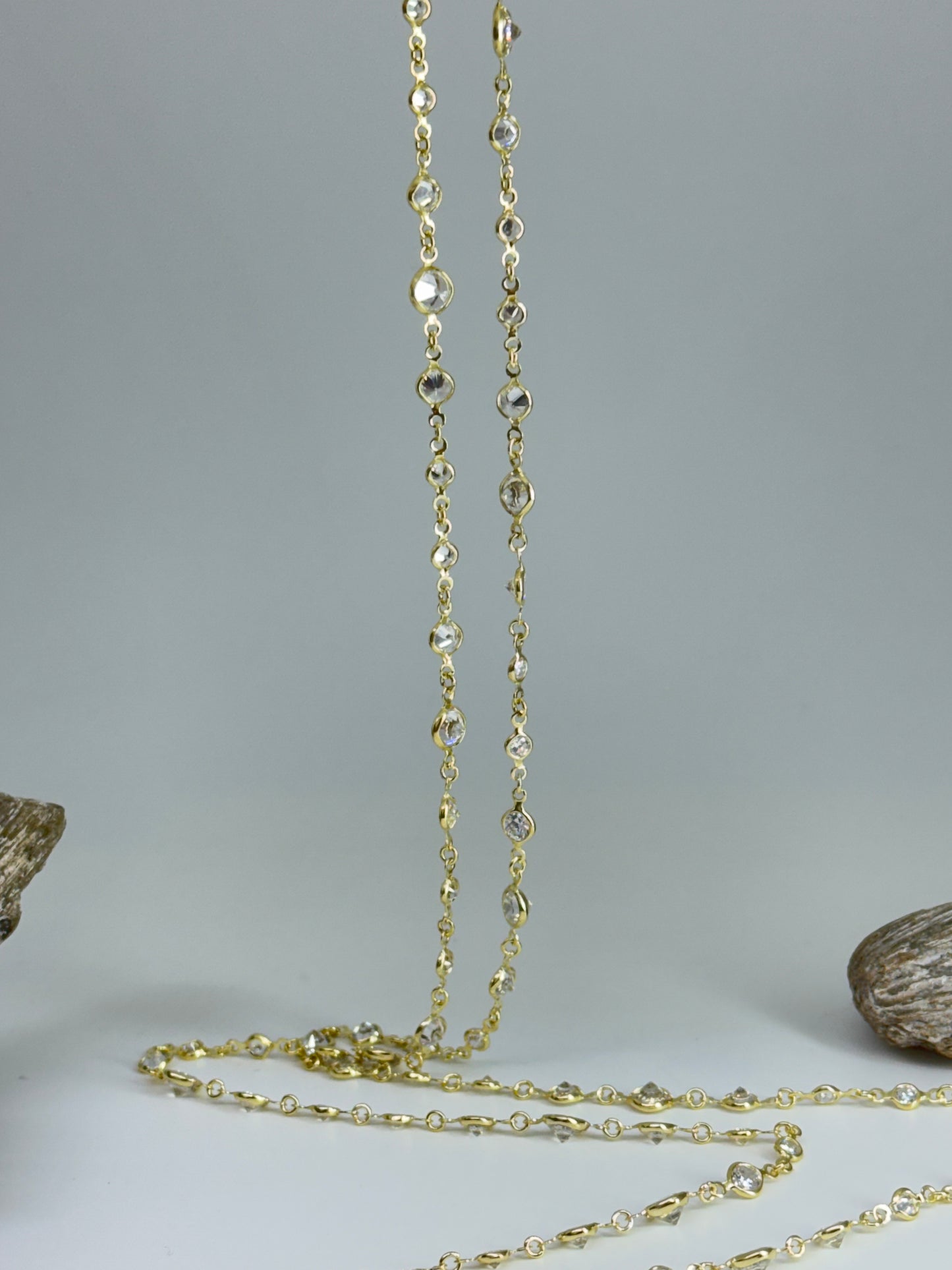 Collier Argent Sterling plaqué or 18 carats et Cubic Zirconium Galerie LoLy BE702NKGD