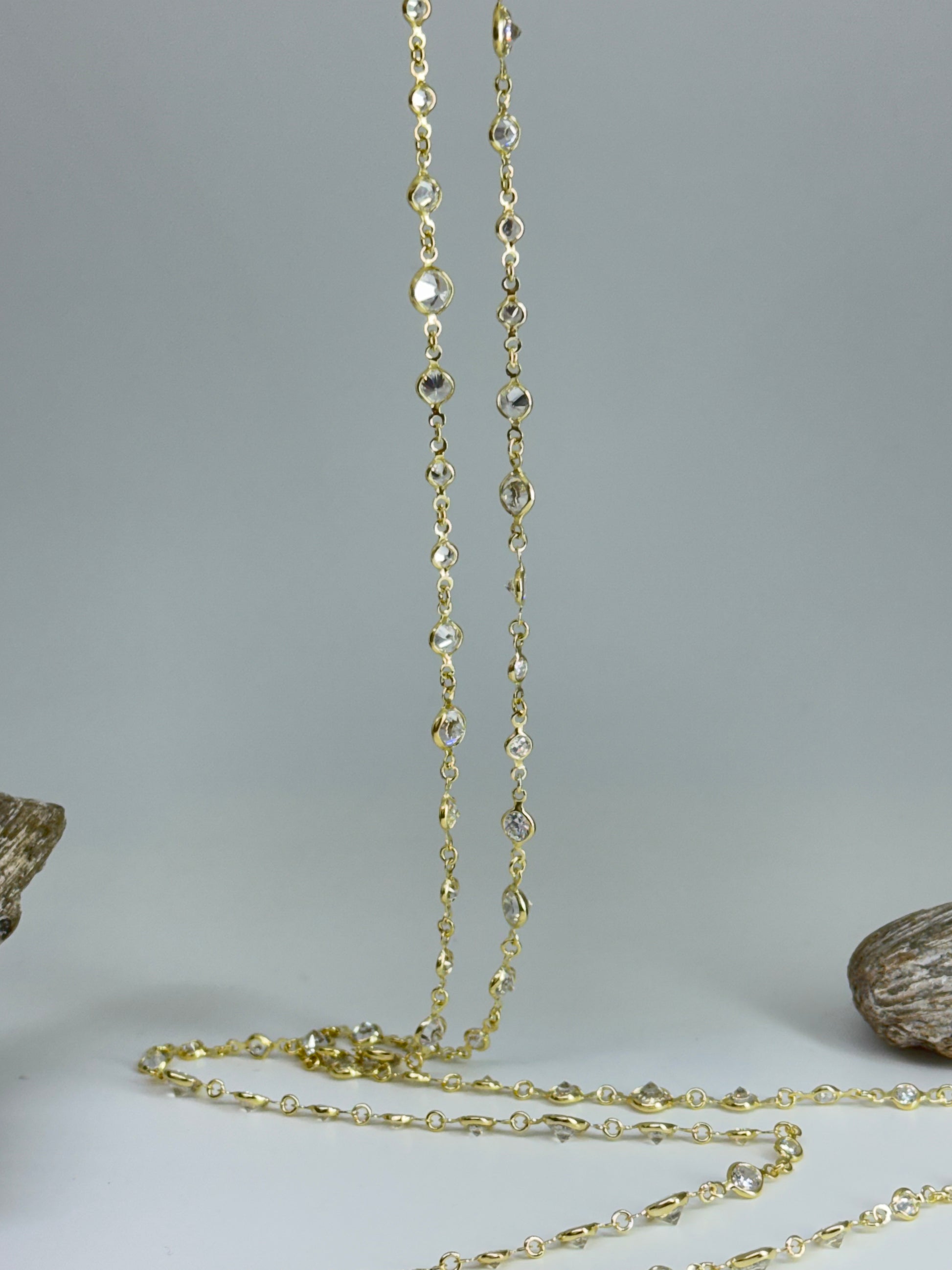 Collier Argent Sterling plaqué or 18 carats et Cubic Zirconium Galerie LoLy BE702NKGD