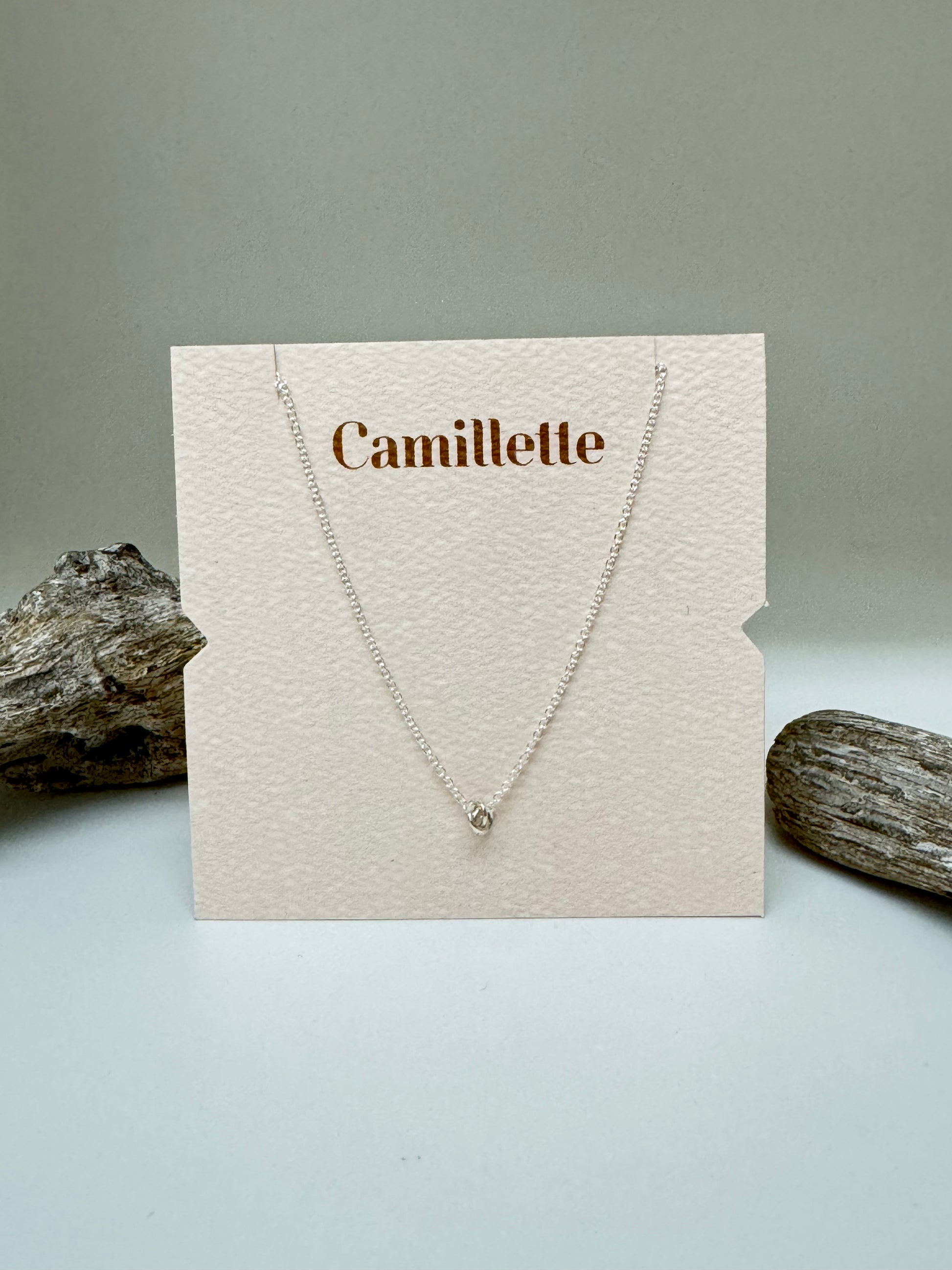 Collier Noeud - Argent sterling Fait à la main à Montréal Camillette Collier Collier Noeud Argent Sterling
