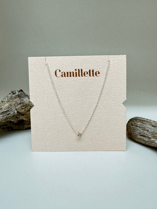 Collier Noeud - Argent sterling Fait à la main à Montréal Camillette Collier Collier Noeud Argent Sterling