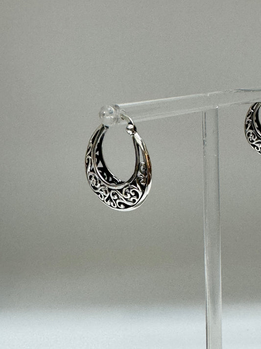 Anneaux Argent Sterling 2 cm Fait par des Artisans de Thaïlande