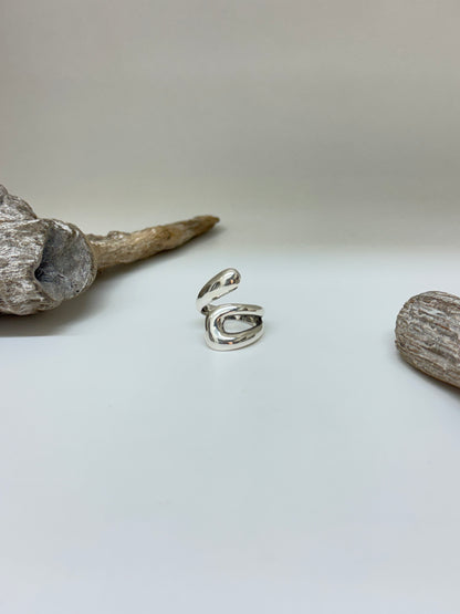 Bague Entrecroisement Argent 925 Dessiné par Artisans Thaïlande R1407