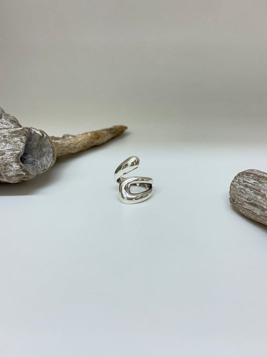 Bague Entrecroisement Argent 925 Dessiné par Artisans Thaïlande R1407
