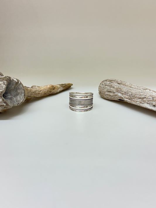 Bague Entrecroisement Argent 925 Dessiné par Artisans Thaïlande R1397