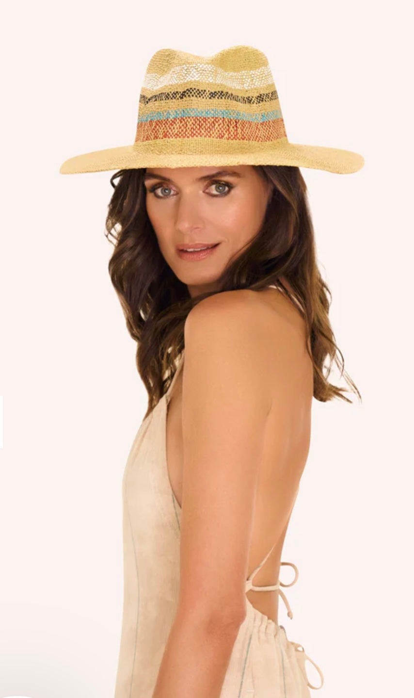 Chapeau Daphné - Naturel à rayures