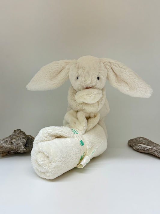 Doudou lapin crème timide, dessinée à Londres Jellycat STH4BC