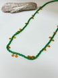 Collier réglable en perles Miyuki verte avec pièces plaquées or Mishky Fait à la main en Colombie Mishky 113-12931