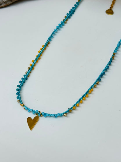 Collier réglable en perles Miyuki lavande avec pièces plaquées or Mishky Fait à la main en Colombie Mishky 113-12978