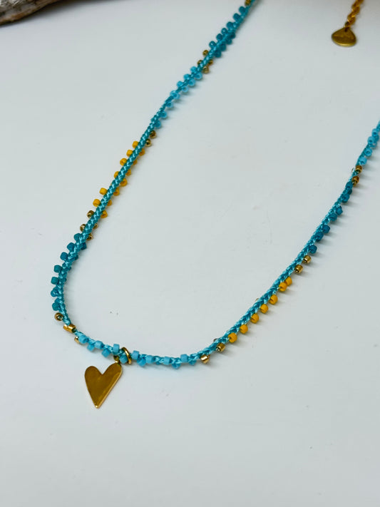 Collier réglable en perles Miyuki lavande avec pièces plaquées or Mishky Fait à la main en Colombie Mishky 113-12978