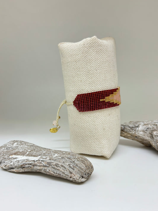 Bracelet Peeky Med Artisanal Perle Japonaise Miyuki Fait en Colombie 112-12427
