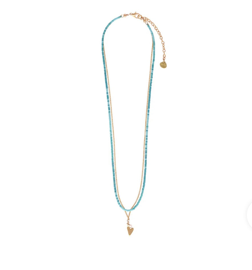 Collier réglable en perles Miyuki verte avec pièces plaquées or Mishky Fait à la main en Colombie Mishky 113-12972