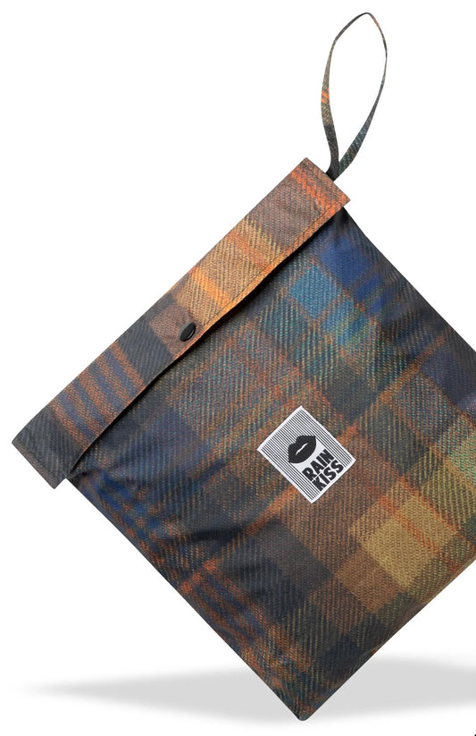 Tartan poncho 100% Polyester recyclé Rain Kiss Tartan poncho