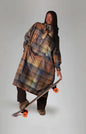 Tartan poncho 100% Polyester recyclé Rain Kiss Tartan poncho