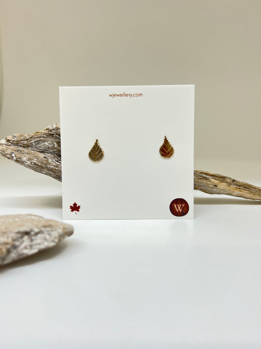 Boucles d'oreille Feuille Or 14 carats we42yg W Jewellery Outaouais