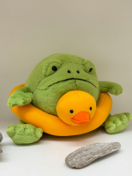 Ricky Rain Frog Bouée en caoutchouc peluche dessinée à Londres Jellycat Londres Ricky Rain Frog Bouée en caoutchouc RR3FR