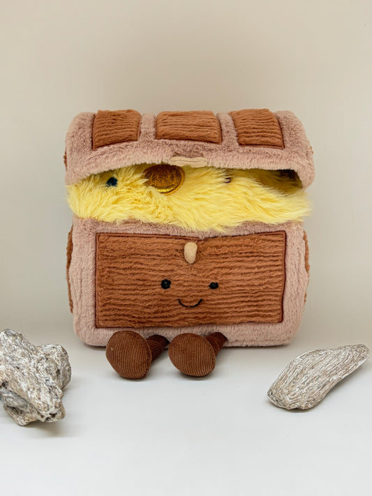 Treasure Chest, peluche dessinée à Londres Jellycat Londres coffre aux trésors A2TRES