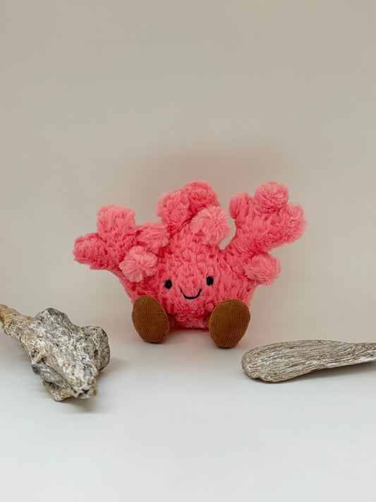 Amuseables Coral peluche dessinée à Londres Jellycat Londres Amuseables Coral A6CRL