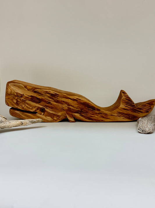 Baleine à déposer fait de bois sm recyclé Fait main à Cap Santé Bertrand Massé artiste