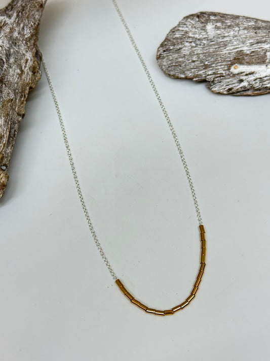 Collier chaine + tubes // 2 tons Maksym Montréal Maksym COLCHT