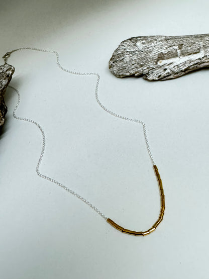 Collier chaine + tubes // 2 tons Maksym Montréal Maksym COLCHT