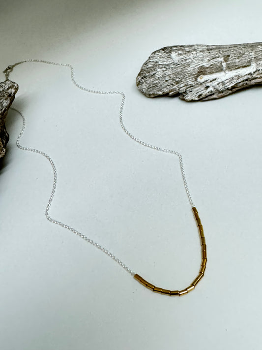 Collier chaine + tubes // 2 tons Maksym Montréal Maksym COLCHT