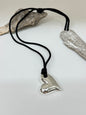 Art heart on a string necklace Silver Jenny Bird Ontario Jenny Bird Collier Art Heart JB1344-BLK