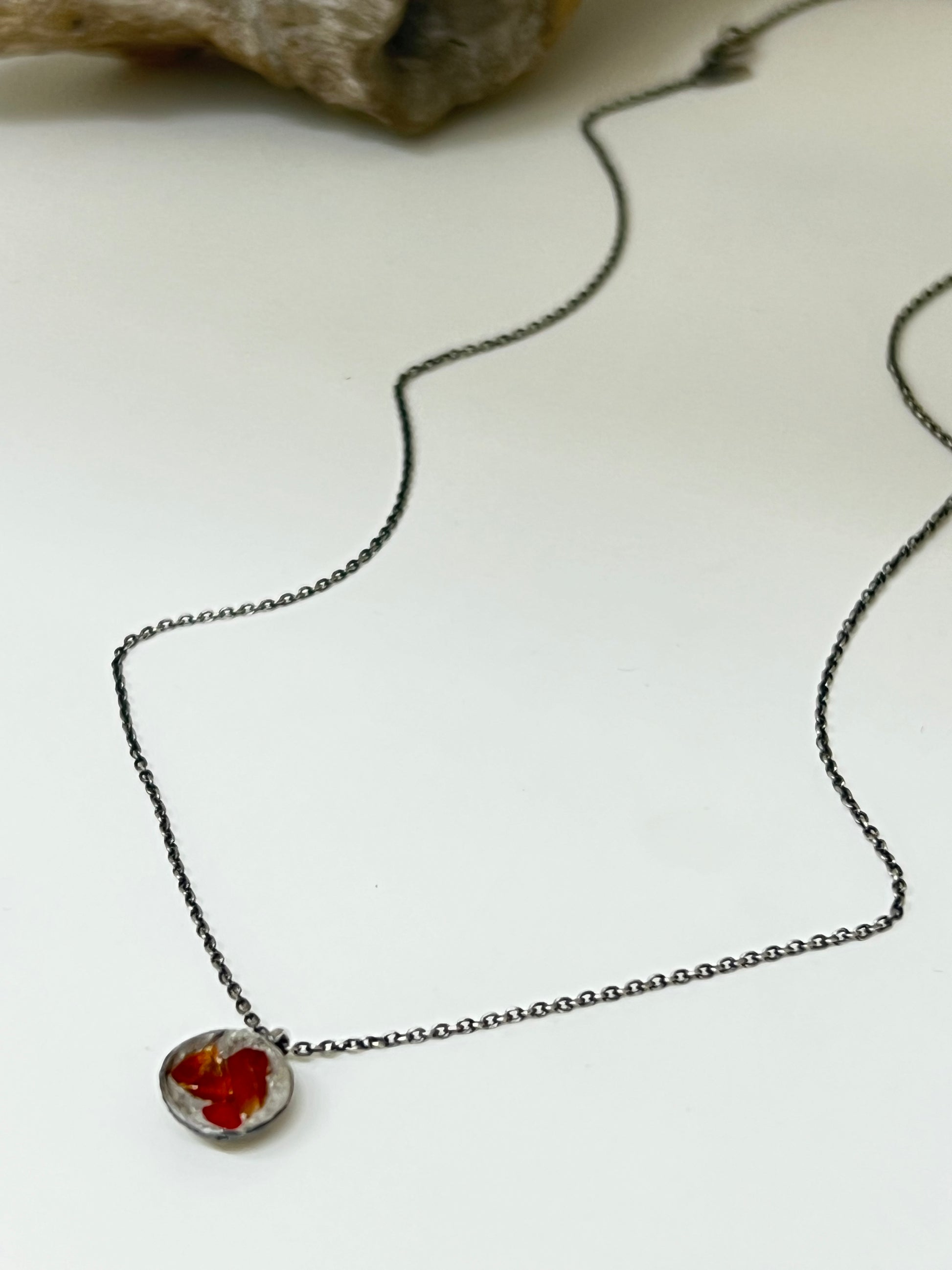 Pendentif Béton-Argent-Pierres Fait main à Montréal CATRIE FRAG046 