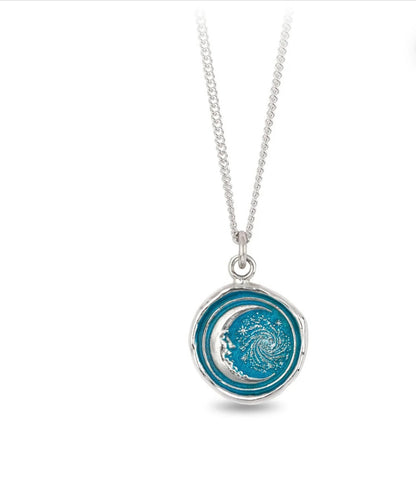 Talisman Faites confiance à l'Univers - Capri Blue Pyrrha Fait mains au Canada Faites Confiance à l'univers