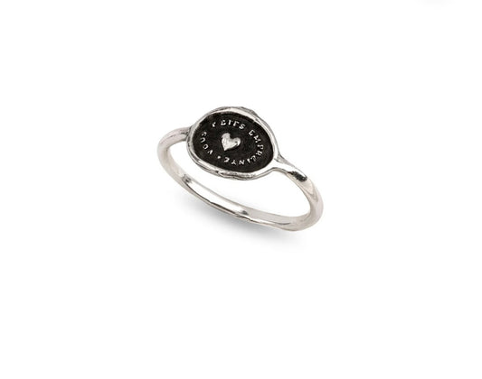 Bague Mini Talisman Imprimé Coeur Pyrrha Bague Mini Talisman Imprimé Coeur