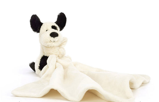 Doudou avec chiot Bashful noire et crème