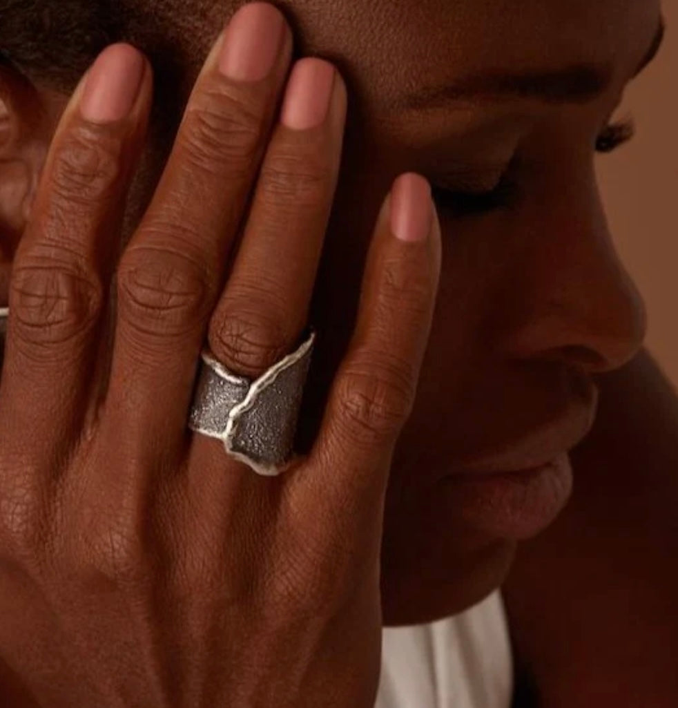 Bague Olas Oxy Fait mains à Montréal Isabelle Kapsaskis&nbsp;Bague Olas Oxy