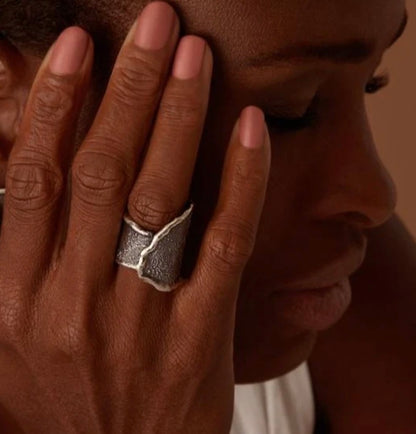 Bague Olas Oxy Fait mains à Montréal Isabelle Kapsaskis&nbsp;Bague Olas Oxy