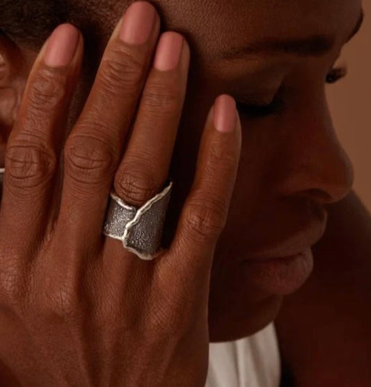 Bague Olas Oxy Fait mains à Montréal Isabelle Kapsaskis&nbsp;Bague Olas Oxy