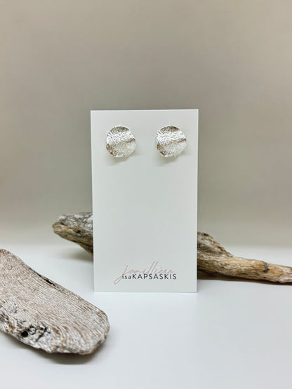 Stud-Mini-Olas-Argent fait mains à Montréal Isabelle Kapsaskis Stud Mini Olas