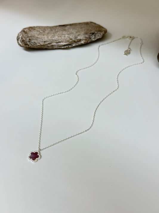 Collier Trèfle Argent 925 et nacre Fait main à Paris