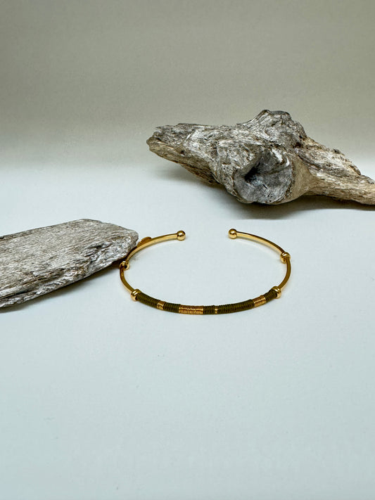 Bracelet Zanzibar Kaki Fabriqué à la main à Marseille en France Gas bijoux Bracelet Zanzibar