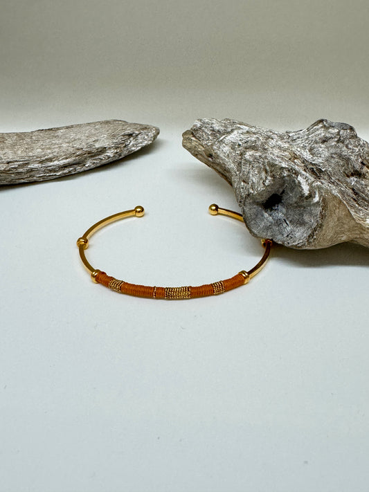 Bracelet Zanzibar Orange brûlé Fabriqué à la main à Marseille en France Gas bijoux Bracelet Zanzibar