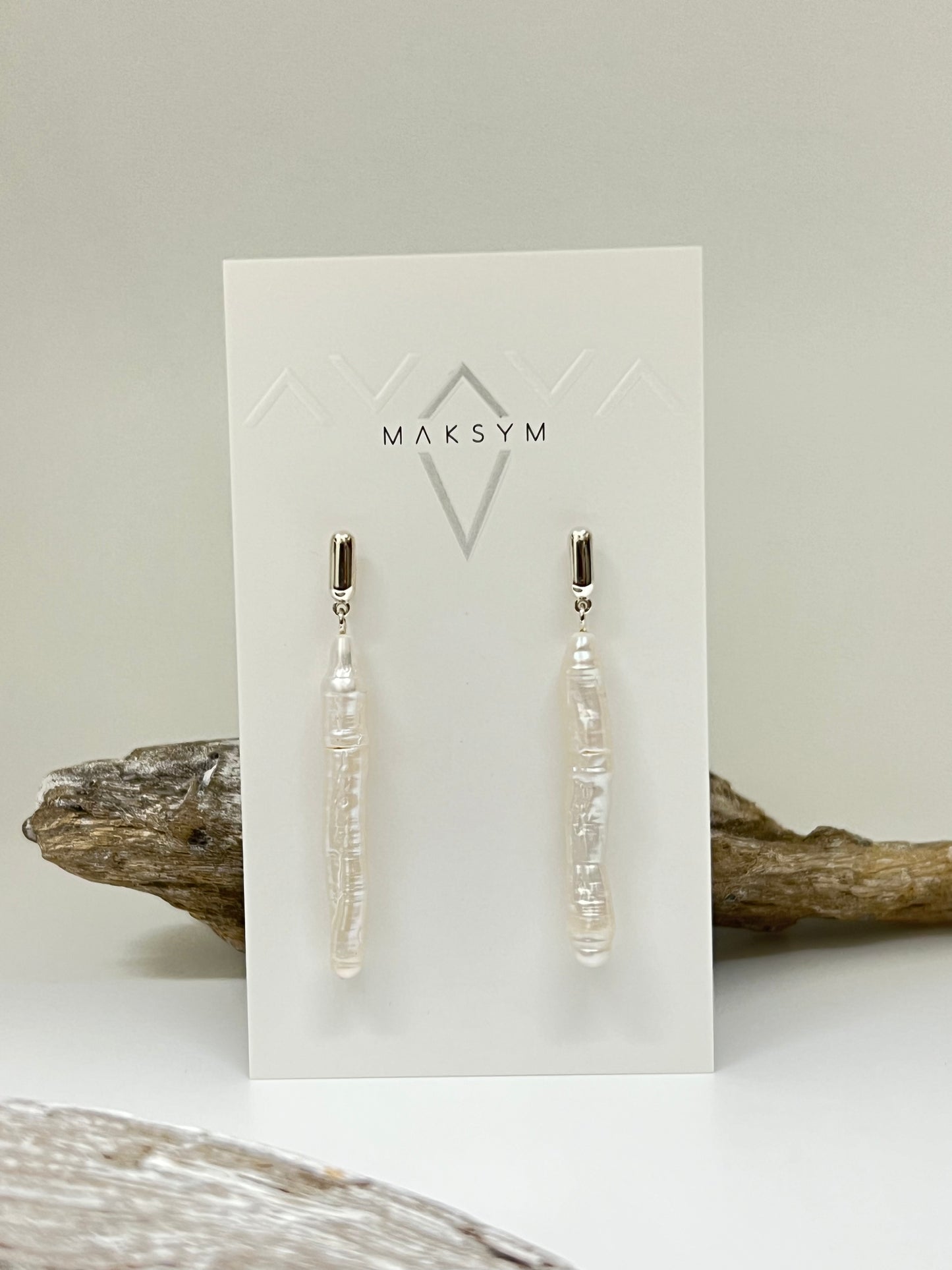 Boucles perles Biwa Fait main à Montréal Maksym BOBIWA 