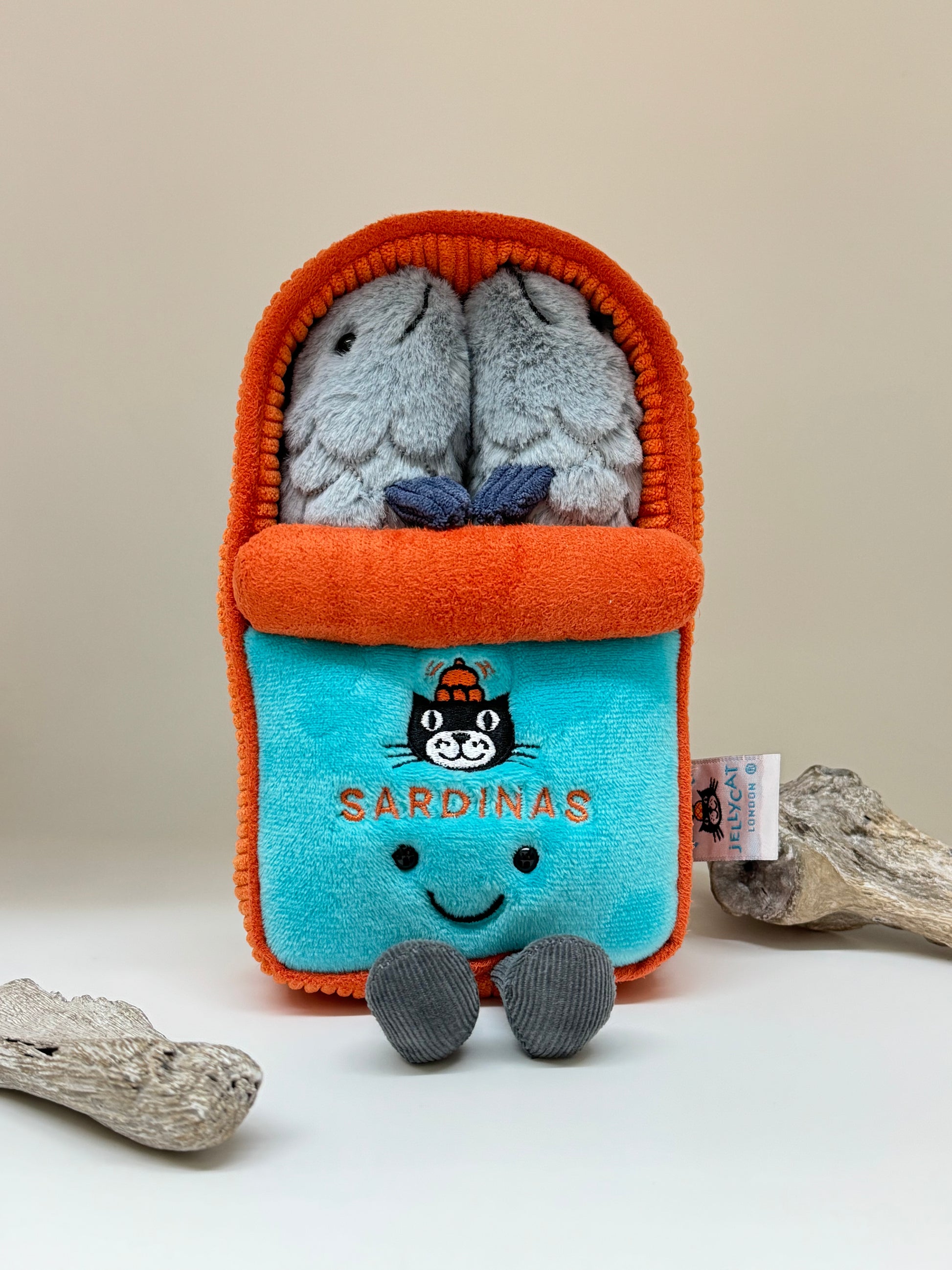 Boîte de sardines Amuseables Peluche Jellycat Londres A4SDT