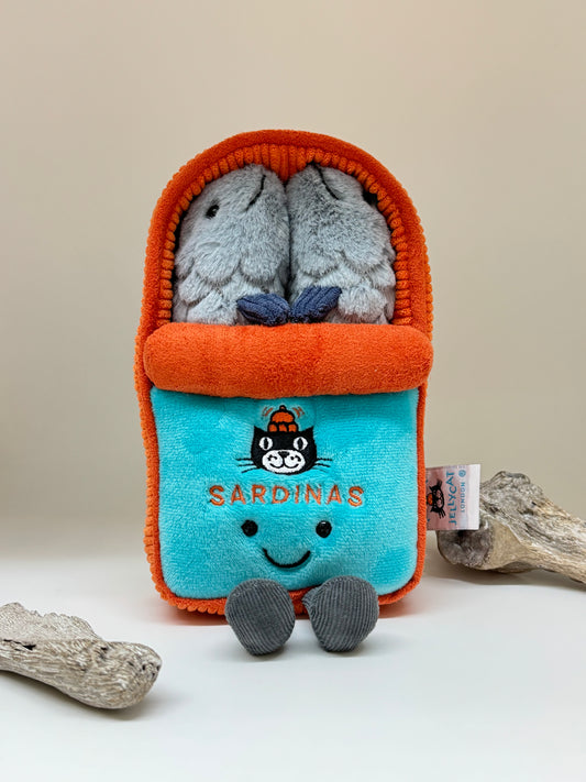 Boîte de sardines Amuseables Peluche Jellycat Londres A4SDT
