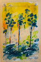 ESPACE VERT Èle Montréal Acrylique Bois 24 x 17 pouces Danièle Lauzon ESPACE VERT