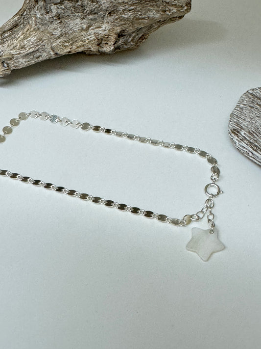 Bracelet de cheville Paillettes Argent sterling fait à la main à Amsterdam Blinckstar 191E
