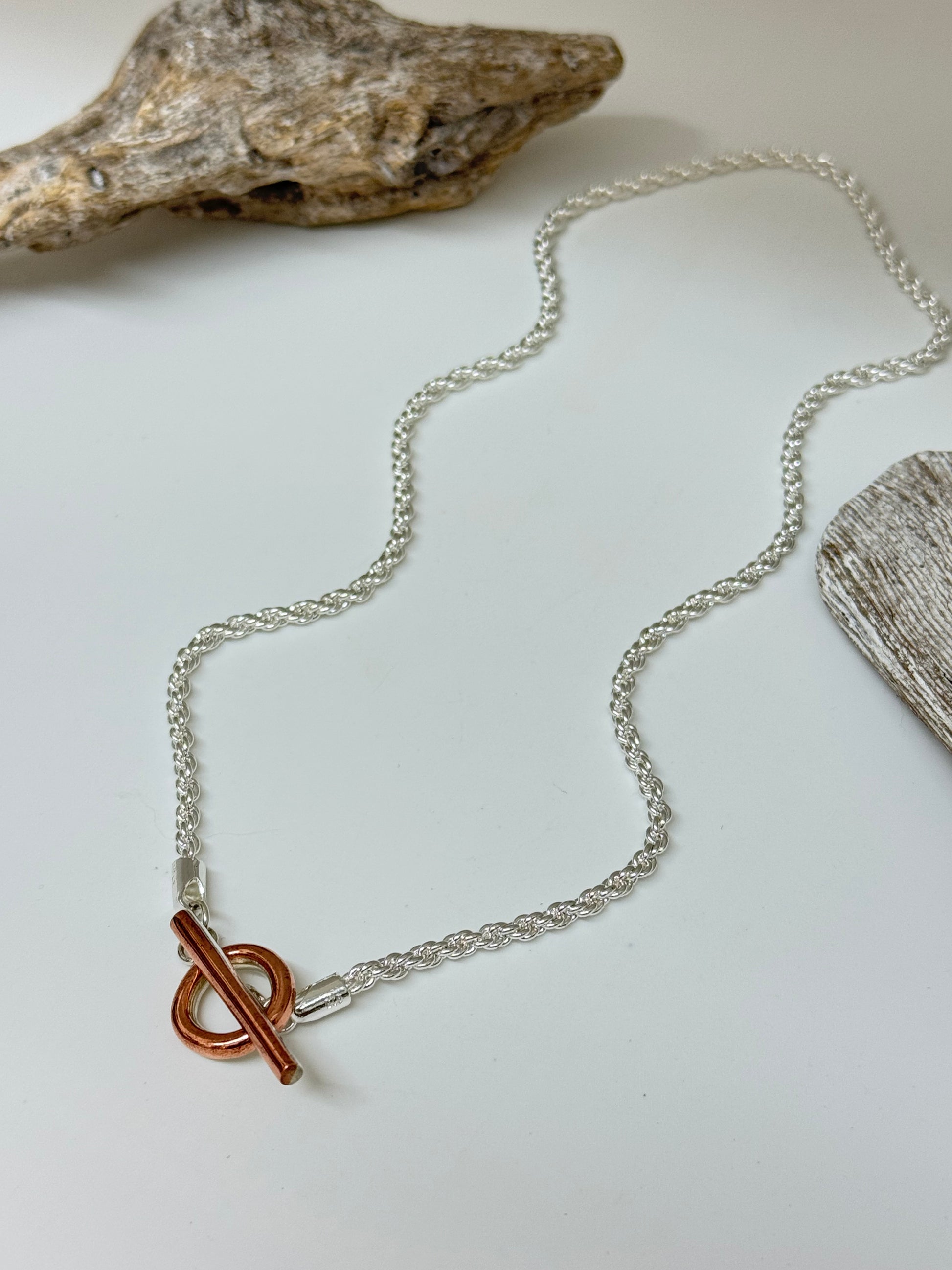 Collier Stack17 Argent925/Cuivre Fait main à Montréal Claudine Moncion Stack17