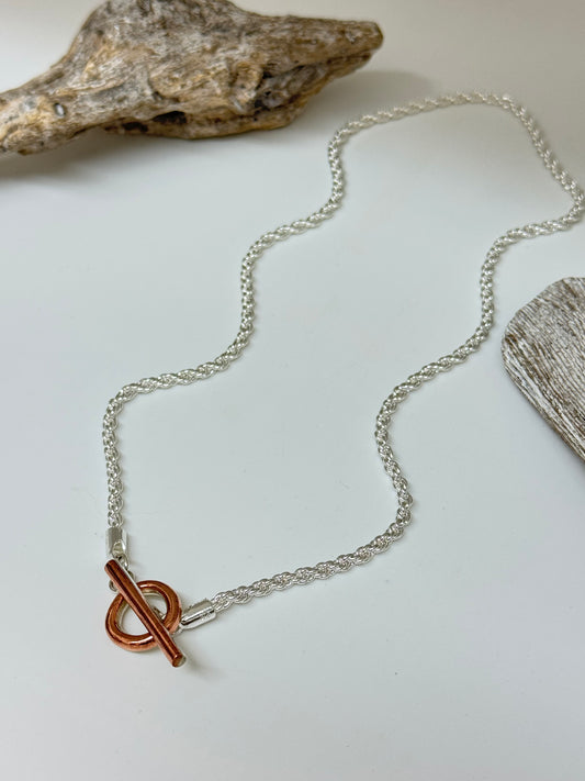 Collier Stack17 Argent925/Cuivre Fait main à Montréal Claudine Moncion Stack17