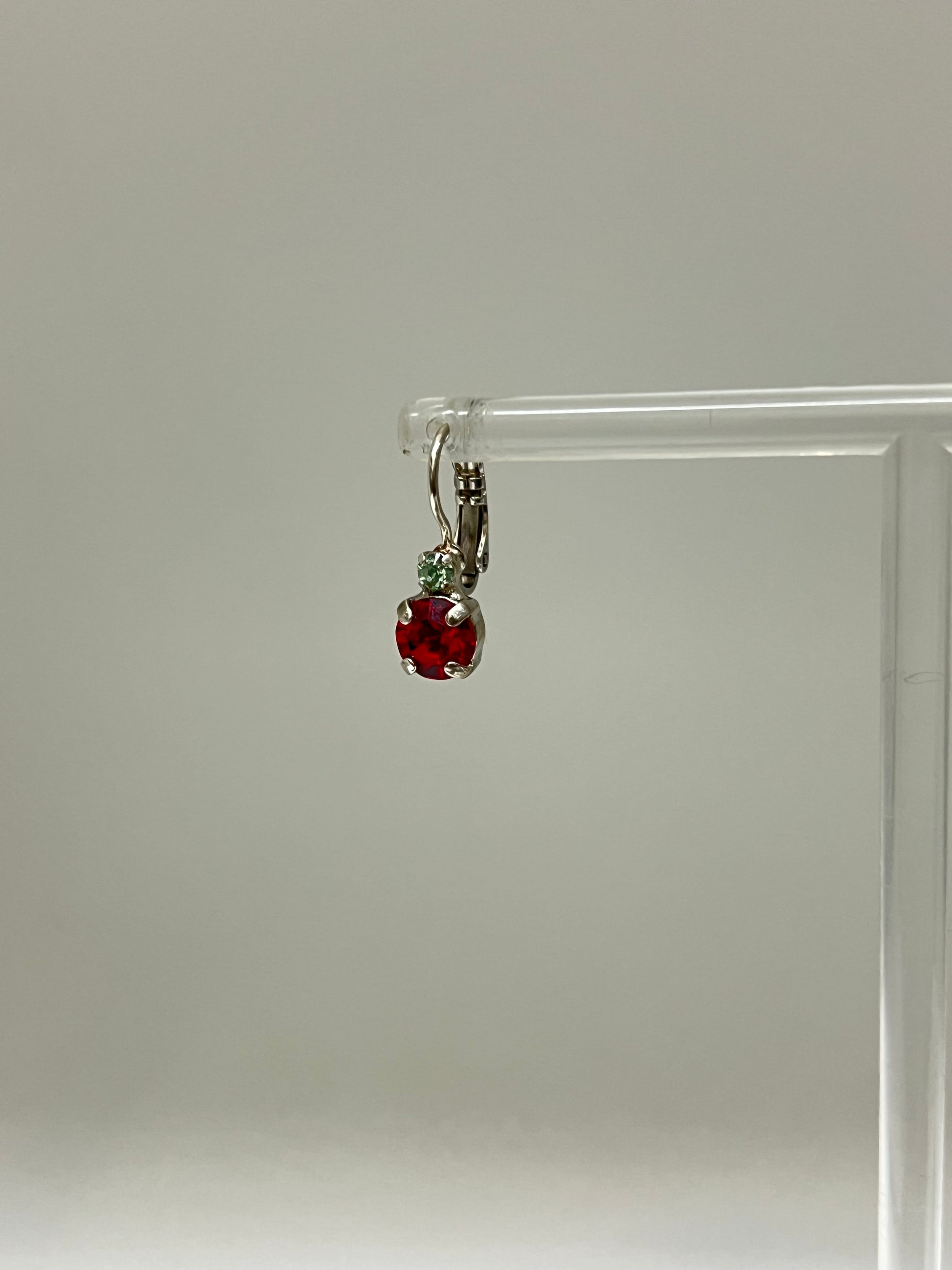 Boucles en laiton plaqué Argent avec Cristaux de Swarovski  Mariana e-1035