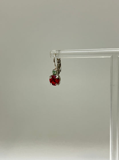 Boucles en laiton plaqué Argent avec Cristaux de Swarovski  Mariana e-1035