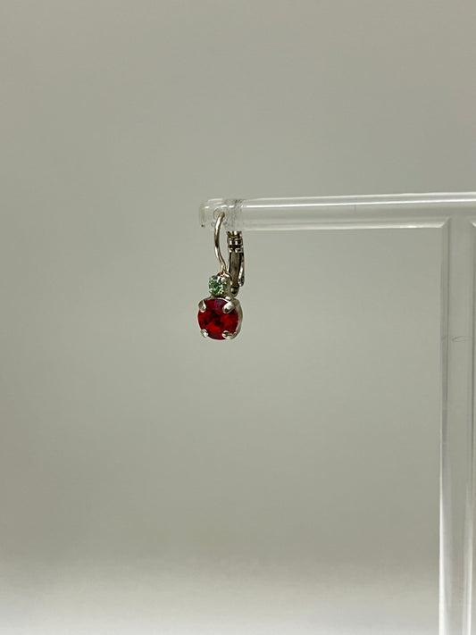 Boucles en laiton plaqué Argent avec Cristaux de Swarovski  Mariana e-1035